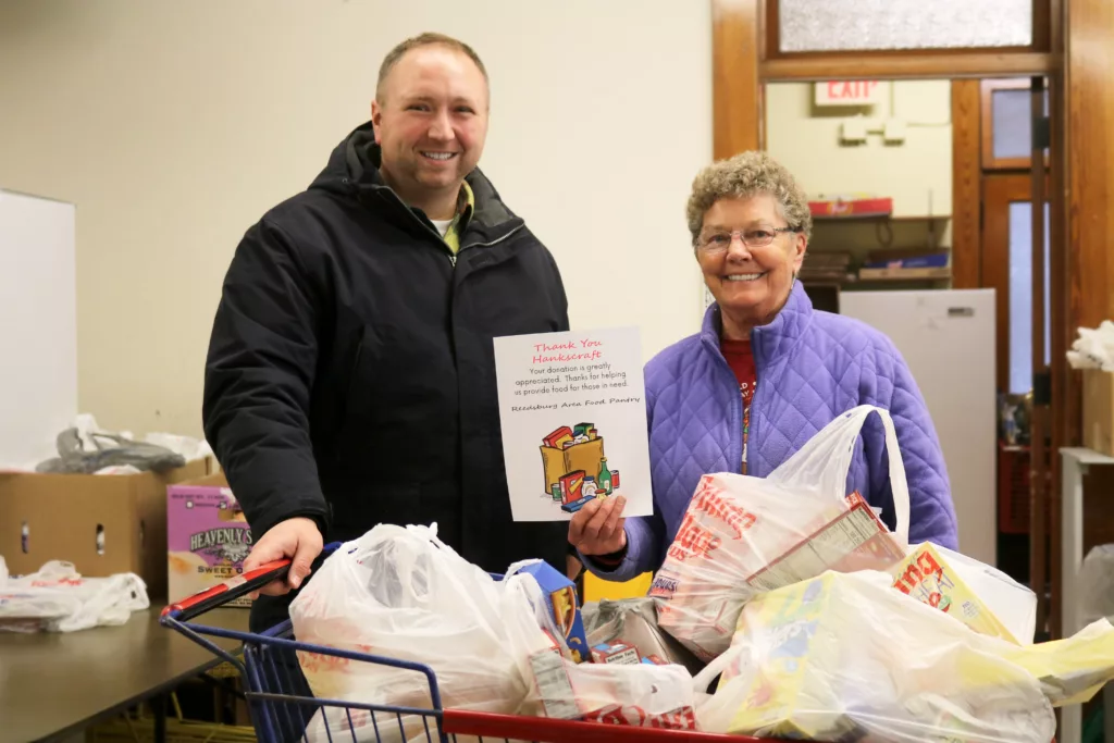 Supporting local food pantries.